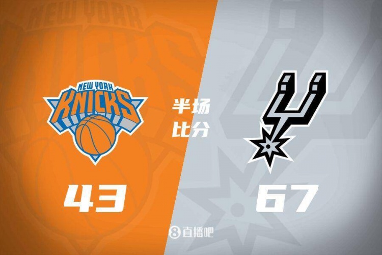  花了？馬刺半場4人得分上雙67-43領(lǐng)先尼克斯24分 唐斯19分